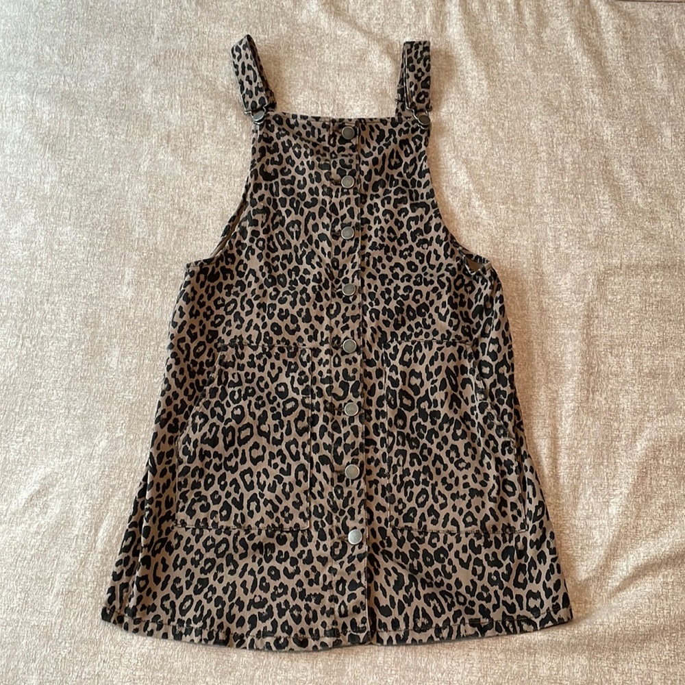 Love Fire Cheetah print overall dress